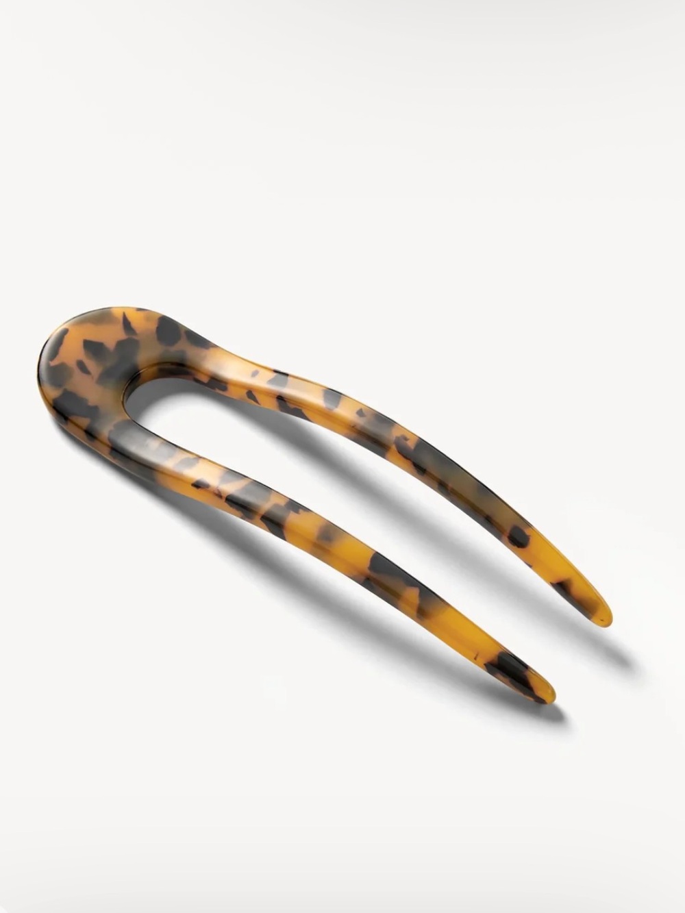 Machete Tortoiseshell Hair Pin - Brown/Black Acetate
